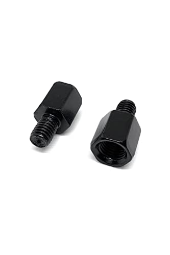 Wumio Mirror Conversion Adapter, Set of 2, Mirror 10mm Positive Thread To Vehicle 8mm Positive Thread, Motorcycle Rearview Mirror Adjustment Auxi