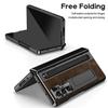 Fold 7 Luxury Dark Retro PU Leather Phone Case for Samsung Galaxy Z Fold 7 6 5 4 3 with Pen Slot Hinge Protection Kickstand