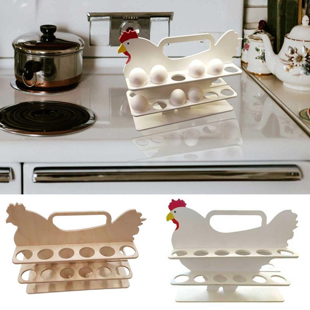 

Hen Shaped Egg Storage Box Wooden Egg Rack Gifts Egg Storage Rack