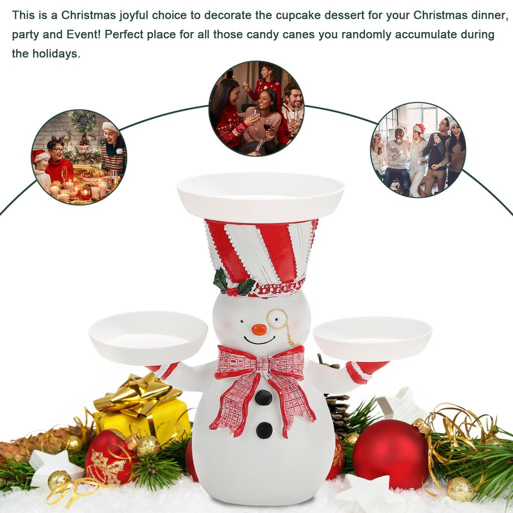 Christmas Snowman Snack Holder Stand