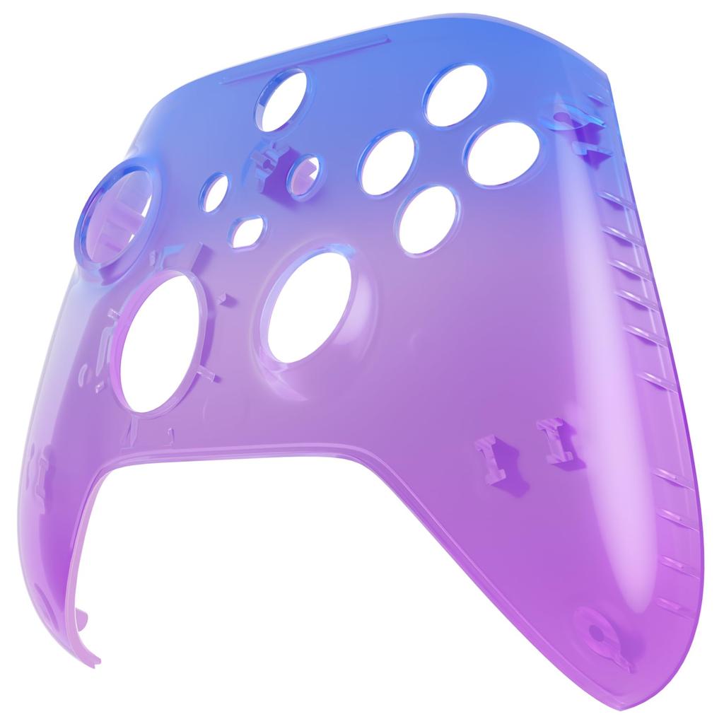 custom clear front housing shell for Xbox Series featuring a cover faceplate for Xbox Series and Xbox Core consoles not Clear eXtremeRate's X/S,