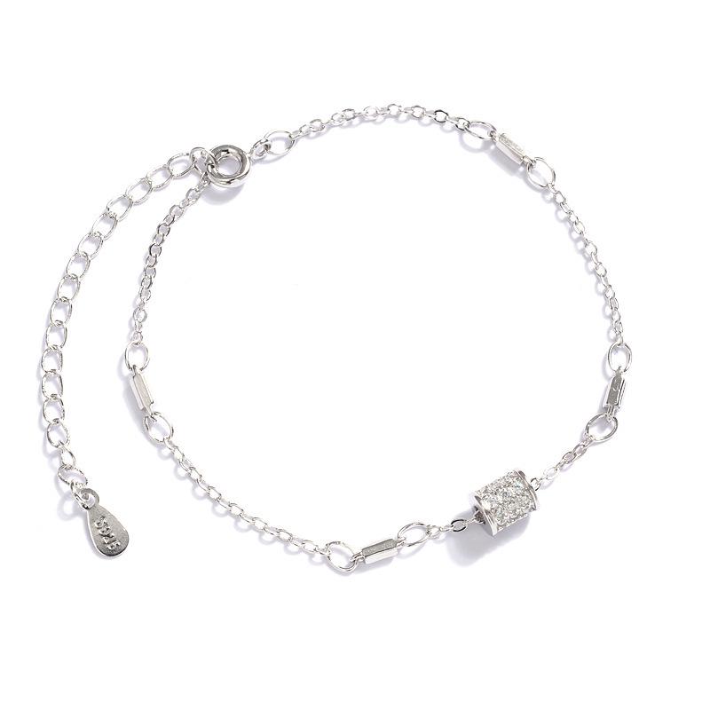 Personalized Retro Box Chain Bracelet - Elegant Silver, Versatile Japanese-Korean Inspired Couple's Jewelry for Women