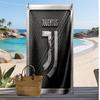 Asciugamano da Spiaggia Stampato Juventus FC Asciugamano Morbido ad Asciugatura Rapida Coperta da Spiaggia Rettangolare Grande Portatile per Viaggi Piscina