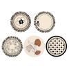 Retro Diatomite Coaster Heat-Resistant Placemat Quick-Dry Absorbent Mat for Cups Mugs Bowls Non-Slip Reusable Elegant Kitchen Table Decor