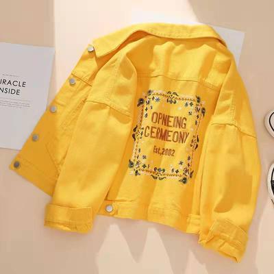 Candy Colored Loose Denim Jacket for Women  Autumn Casual Cardigan Coat