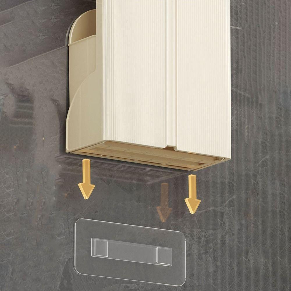Wall Mounted Wall-mounted Long Tissue Box No Punch Toilet Paper Box  for Home
