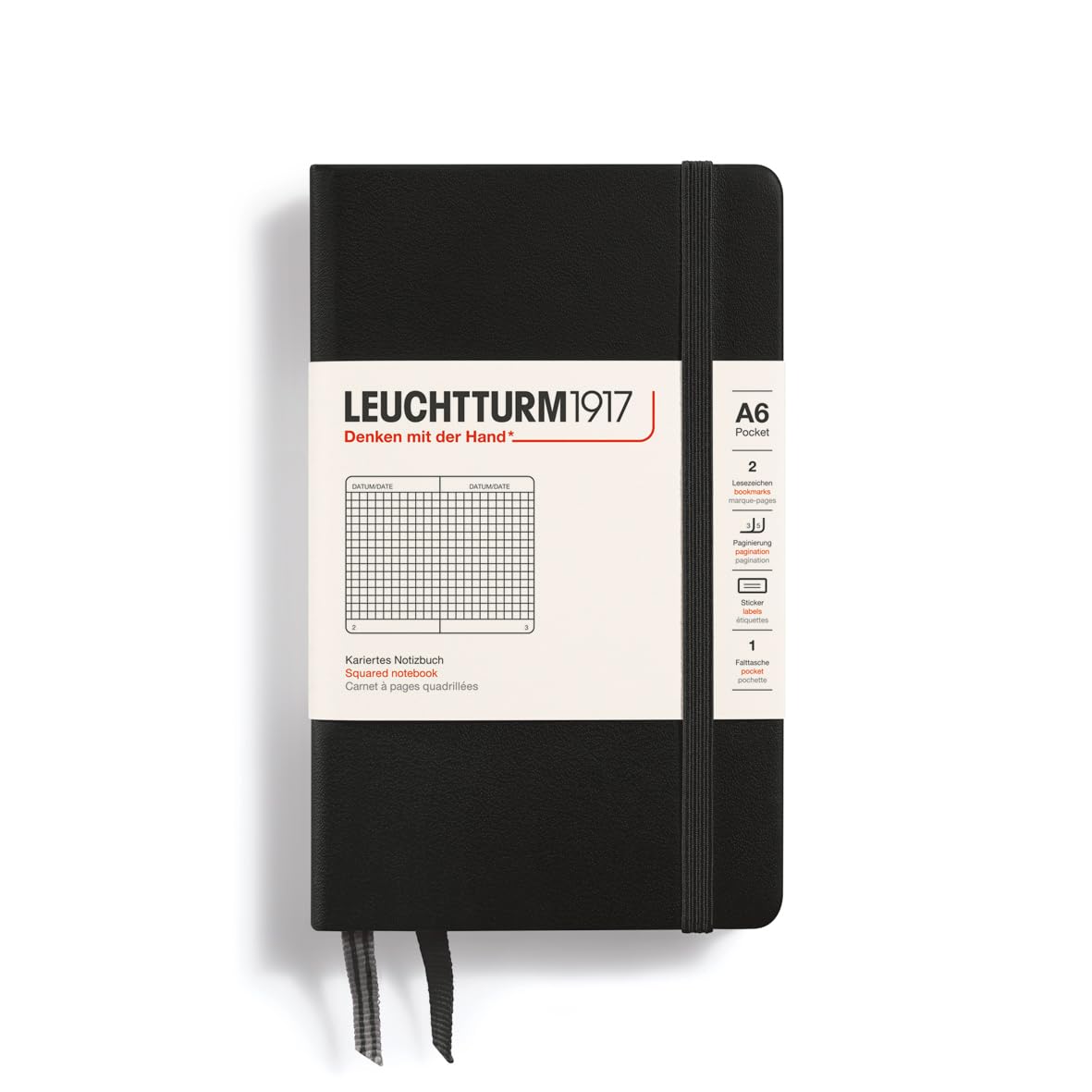 

Leuchtturm Блокнот A6 Сетка Черный 318898 Официальный Импорт чёрный