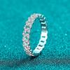 Yin Baichuan Pierścionek ze srebra próby S925 z moissanitem dla kobiet - Wykwintny design z gwiazdą diamentową, Luksusowy i elegancki.