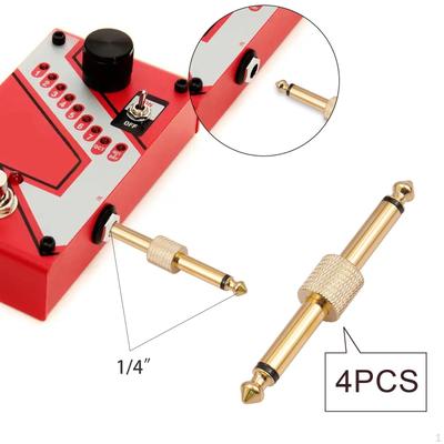 6.35mm Guitar Effects Pedal Plug Connector Lightweight Male To Adapter Straight