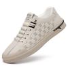 Fashion Spring New Shoes for Men Genuine Leather Casual Shoes Fashion Knurling Flat Skateboard Shoes Youth Lace-up Sneakers