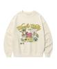 WACKY WILLY Women'S Graphic Regular Fit Sweatshirt Cream