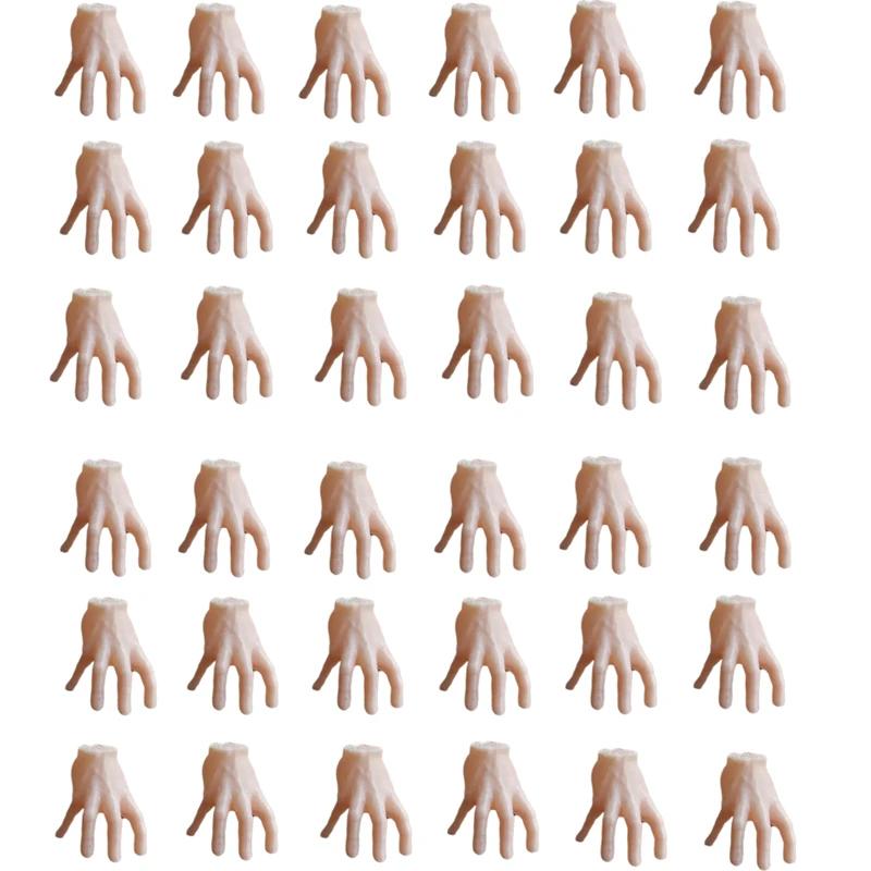 Halloween Horror Mini Plastic Hands Realistic White Faux Limbs for Halloween, Birthday Party Decorations, Role-playing Games