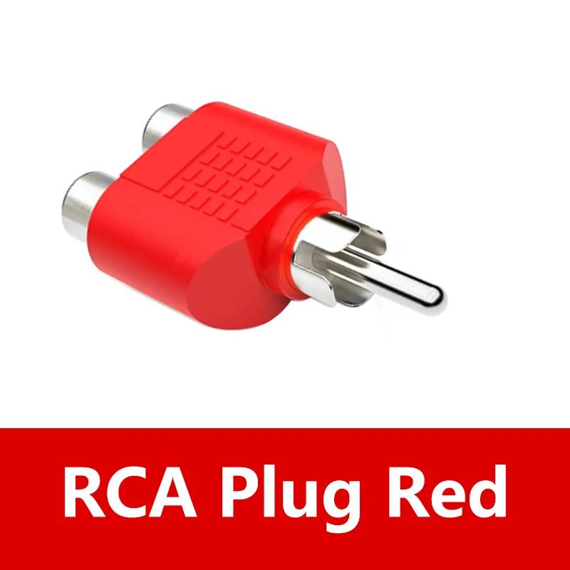 

5/20/100PCS RCA Y Splitter AV Audio Video Color Plug Converter1 MaleTo 2 Female Adapter Kit RCA Lotus AV Jack RCA Plug 5PCS