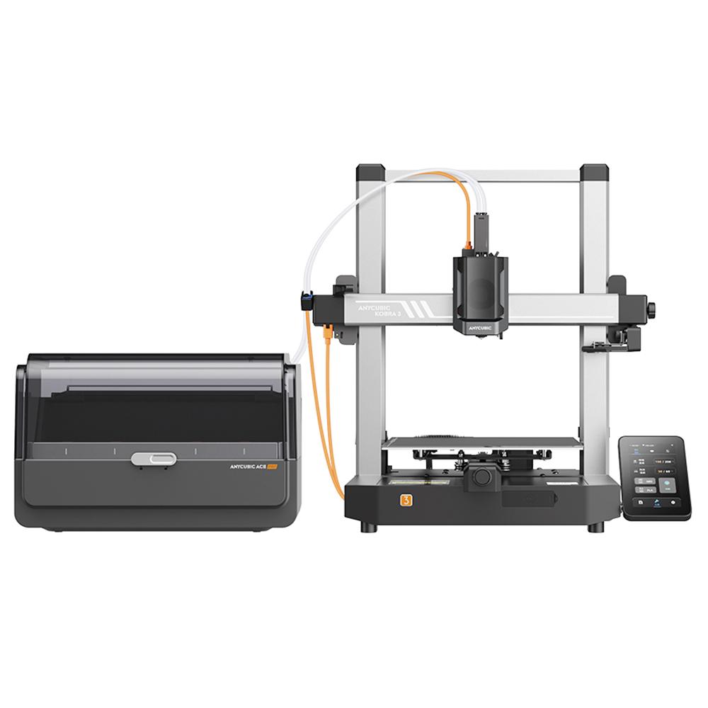 ANYCUBIC KOBRA 3 COMBO 3D-Drucker, mit ACE Pro, Max. 600mm/s Geschwindigkeit, Duales PTC-Heizsystem, Intelligenter Mehrfarbdruck