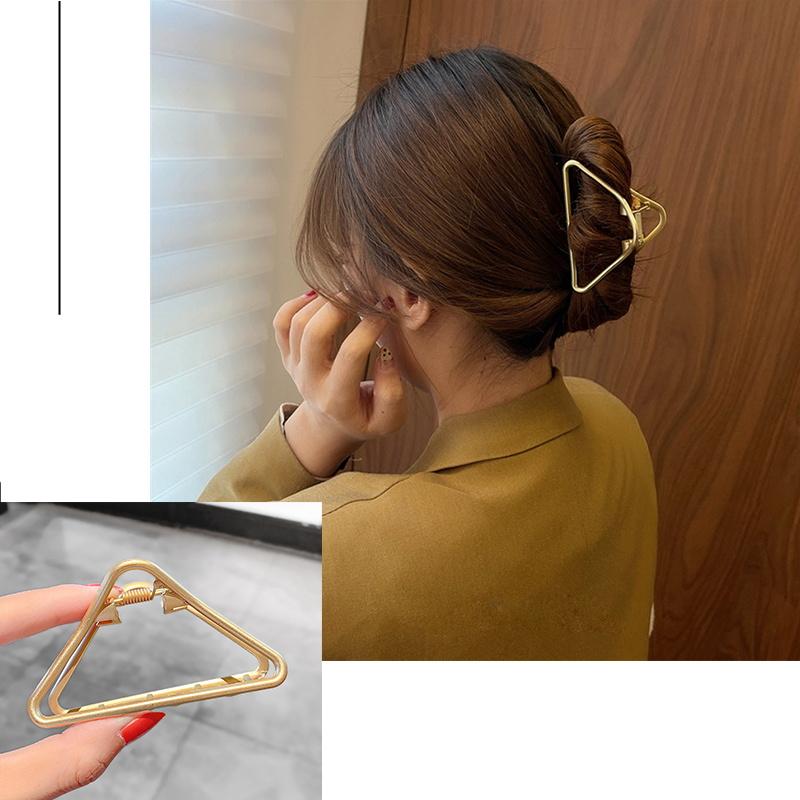 New Metal Claw Clip for Women Gold Geometric Hair Claw Large Size Headband Hairpin Claw Clip Hair Crab Hair Accessories