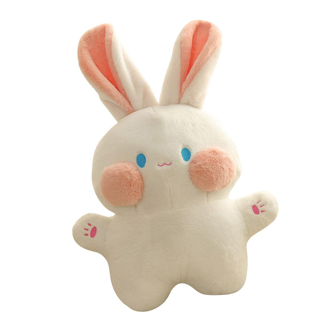 Hase Plüschtier Niedlich Weich Lieblich Umarmen PP Baumwolle Hase Kissen Spielzeug für Mädchen Kinder Kinder Weiß 15.7in