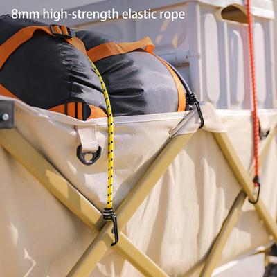 1.2/0.6M Camping Rope Thickened Great Durability with Hooks High Toughness Wear-resistant Tie Luggage