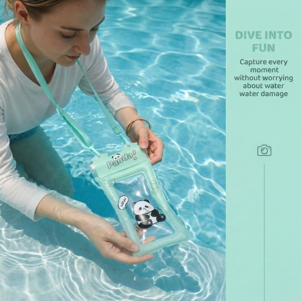 Transparent Hanging Neck Phone Bag PVC Floating Phone Dry Cover Mobile Phone Pouch Diving