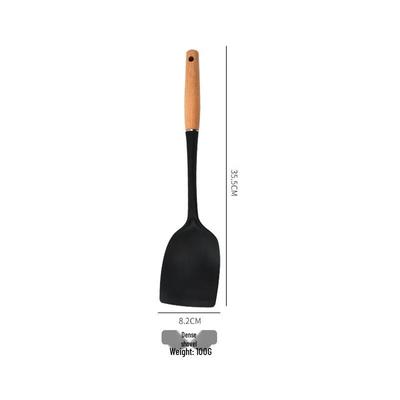 Wooden Handle Silicone Kitchen Utensil Set