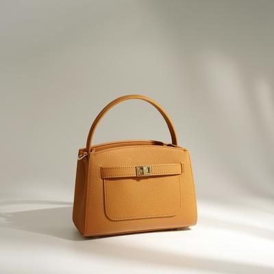 Premium Textur Pendler Handtasche Damen erste Schicht Rindsleder Tragetasche Platin Tasche Mode Leder Schulter Umhängetasche