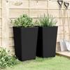 VidaXL Jardinières 2 pcs, Pot de Fleurs de Jardin, Bac à Plantes de Terrasse, Boîte de Plantation d'Extérieur pour Légumes 367848