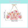 Alla hjärtans dag Rosa dörrhängare Dekoration För festscen Dekor Med pappersmaterial Set om fyra