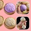 Squishes Bao Bun Squeeze Toy Simulation Food Squishies Bun Steamer Squishy Stress Ball Sensory Squeeze Toy For Anxiety Relief