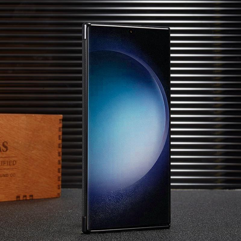 Jednoduché kožené pouzdro na telefon pro Samsung Galaxy S24 S23 S22 Ultra Plus A05S A05 A15 A35 A55 A24 A34 A54 A14 A04 A13 Kryt skořepiny