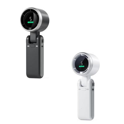 Ventilador Turbo Portátil de Mão, 5 Níveis de Vento, Alimentado por Bateria, Até 12 Horas de Funcionamento, Ventilador de Mão com Tecnologia Air Turbo