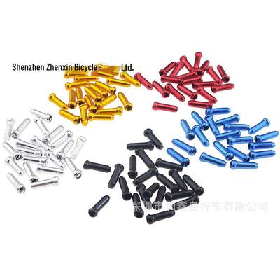 Fahrradkabel-Endkappen gemischte Farbe Bremse Schalthebel Aluminium, 50/100 Stück