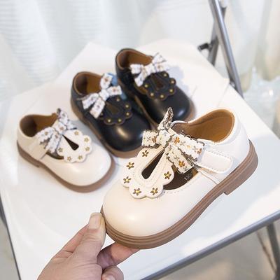 New Spring and Autumn Fashion Lace Girls Comfortable Soft-soled Leather Shoes