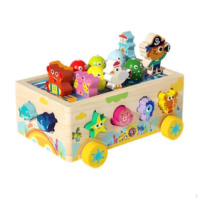 Shape Sorting Toy Developmental Wooden Activity Truck Gifts Children