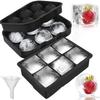 Silicone Ice Cube Tray Mold with 6, 8, or 15 Grids for Square and Ball Shaped Ice Cubes