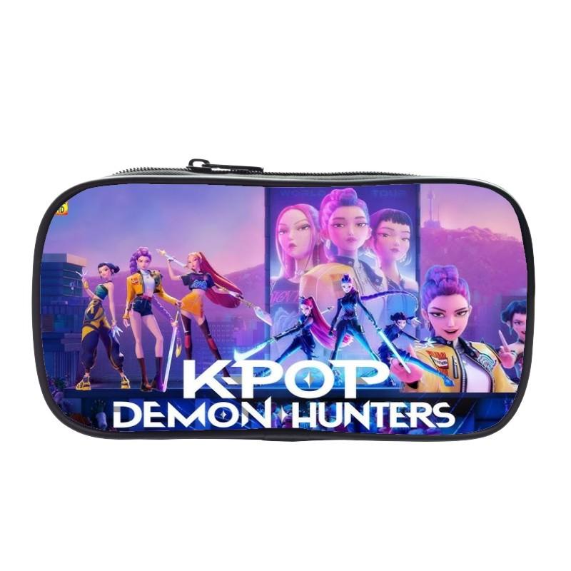 New Printed Witch Huntrix Kpop Student Pencil Bag Kpop Storage Stationery Bag Pencil Bag Men and Women