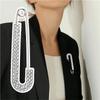 Safety Pin Brooch Brooch Pins for Women Fashion Anti-Exposure Zircon Tightener Rhinestone Clip Vintage for Women Evening Formal