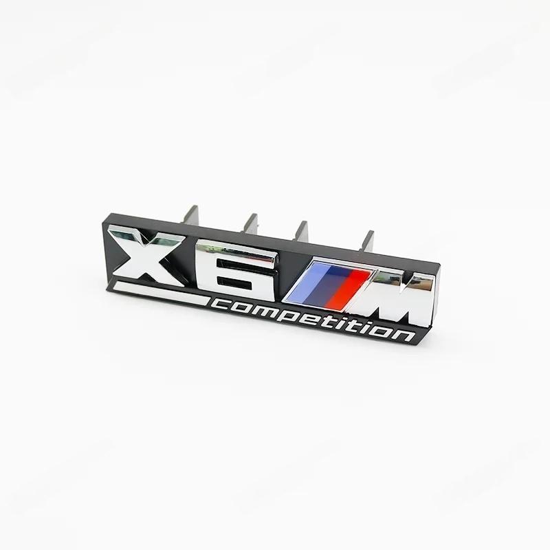 drswk4 3D ABS Car Front Grille Badge Emblem For BMW M XM2 XM3 XM4 X5M XM6 M7 F48 G01 E84 E83 F39 F10 F30 G11 Auto Exterior Accessories