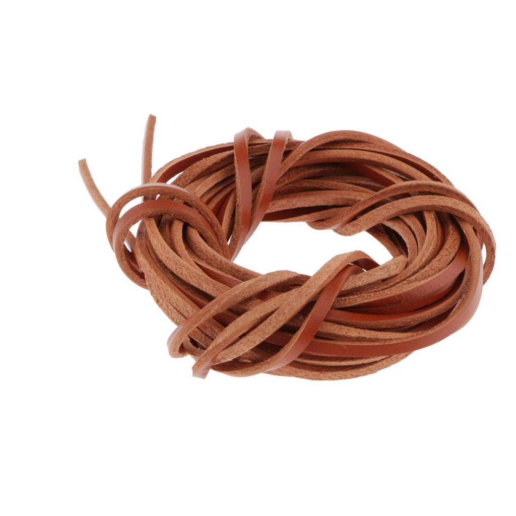 Genuine leather Suede Cord Beading Thread Lace Flat Jewellery Making DIY 3M 3mm Genuine leather Suede Cord Beading Thread Lace Flat Jewellery Making DIY 3M 3mm