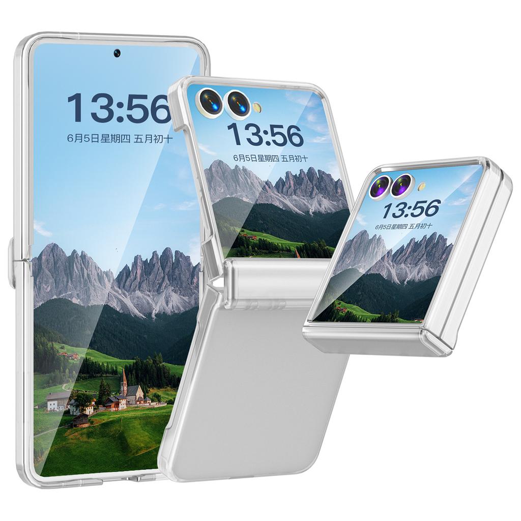 Захисний чохол-кришка для мобільного телефону Samsung Підходить для мобільного телефону ZFlip7 З складаним екраном ПК Повністю охоплюючий Розділений Верхній і Нижній Фліп