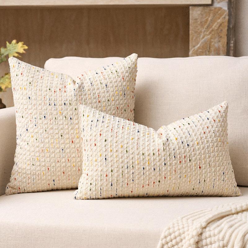 Randigt Chenille Dekoradopplagg - Modern Bohemisk Stil (Ingen insats)