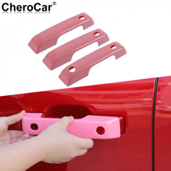 For Ford Bronco -2025  Exterior Side Door Handle Decor Cover Trim Pink