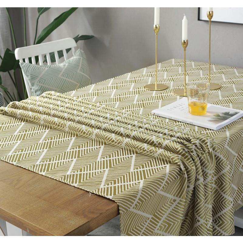 2pcs/lot New jacquard tablecloth geometric wave pattern tablecloth waterproof tablecloth rectangular cover towel