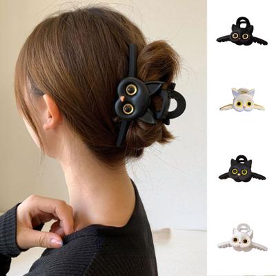 Grampos de cabelo de gato de desenho animado em forma de animal feminino decorativo grampo de garra com forte aderência acessórios de cabelo para meninas para chignon