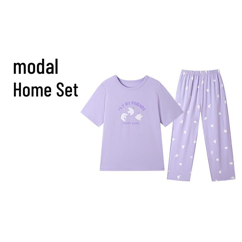 Annil Girls Breathable Modal Loungewear Set