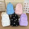 Small fresh schoolbag female cute college student backpack high value bow junior high school student versatile large capacity backpack