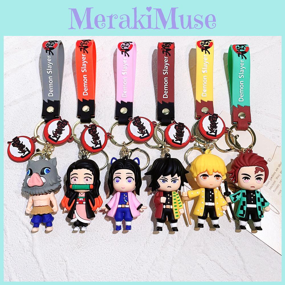 Demon Slayer Anime Figurine Keychain Plastic For Backpack Or Purse Charm