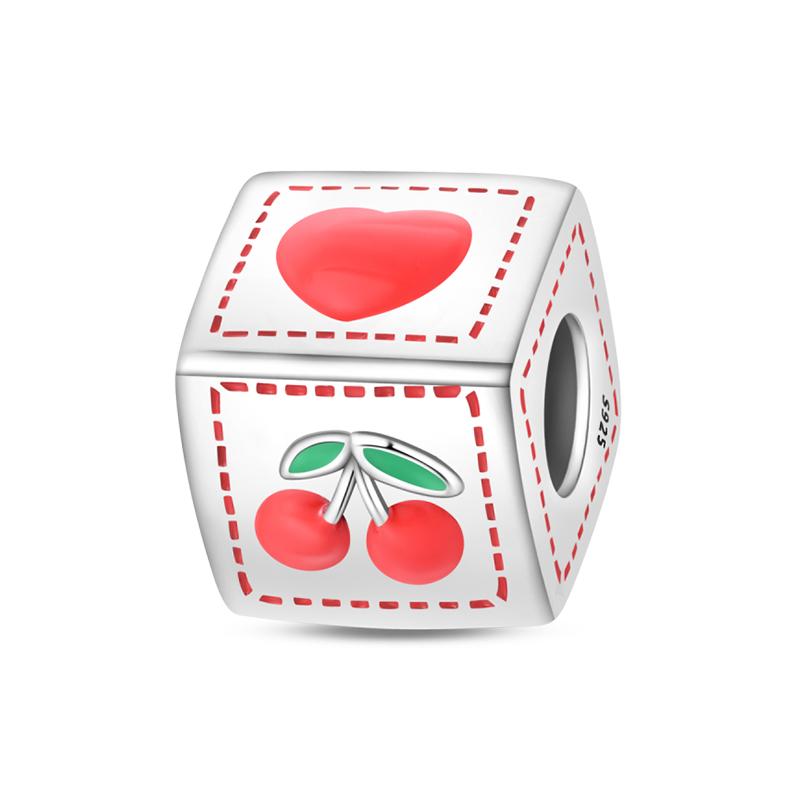 Fits Pan Braceletscopper Charms Color Strawberry Cherry Blueberries Fruit Sweet Original Diy Jewelry Birthday Fine Gifts