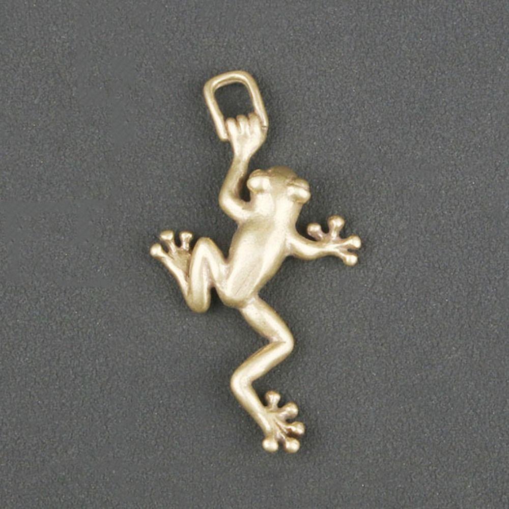 Solid Brass Simulation Insects Frog Miniatures Figurines DIY Leaping Frog Statue For Home Decor