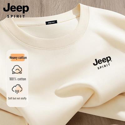 JEEP SPIRIT Ανδρικό Καθημερινό T-Shirt από 100% Βαμβάκι, Διαπνέον, Κοντομάνικο