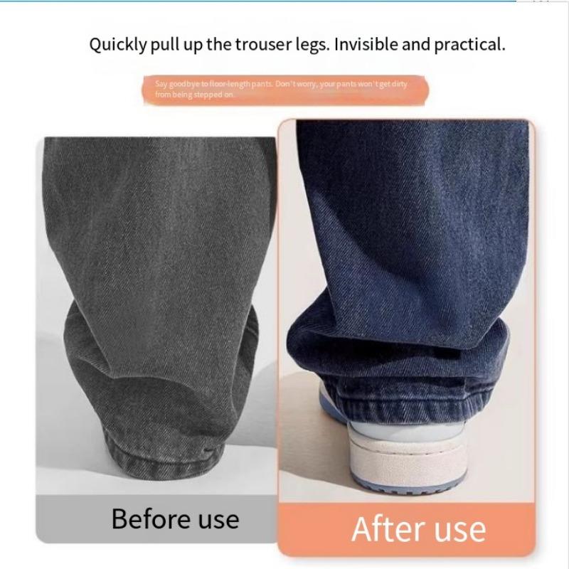 2PCS pants foot anti-mopping artifact, trouser legs are too long to shorten, adjustment buckle, clothes, pants edge fixing clip, invisible nail buckle