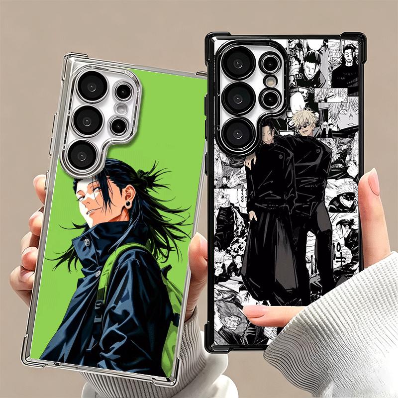 Anime Geto Suguru JUJUSU Plating Phone Case For Samsung Galaxy S24 S25 FE S26 Edge S23 Ultra S22 S21 Plus S20 Anti-Fall Airabag